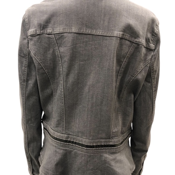 White House Black Market Gray Denim Jacket - Picture 5 of 12